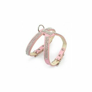 CAMON Pettorina Rosa in Pelle con Strass S