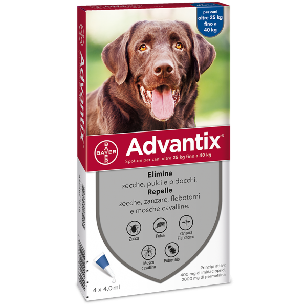 BAYER Advantix 25-40Kg (4 Pipette)