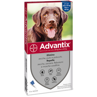 BAYER Advantix 25-40Kg (4 Pipette)