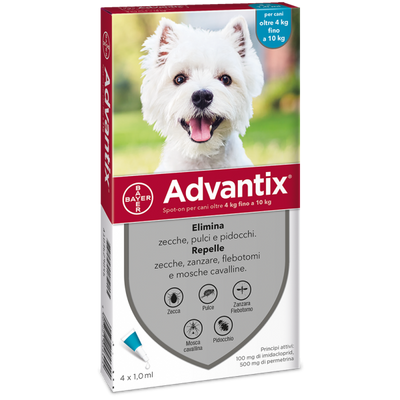 BAYER Advantix 4-10Kg (4 Pipette)