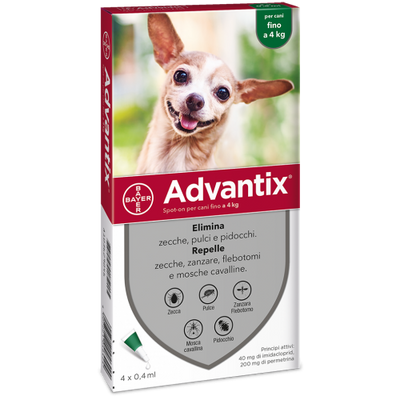 BAYER Advantix fino a 4Kg (4 Pipette)