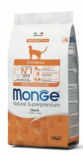 MONGE Cat Sterilised Anatra 1,5Kg