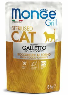 MONGE Grill Cat Sterilised Galletto 85gr