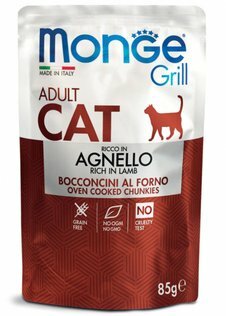 MONGE Grill Cat Adult Agnello 85gr