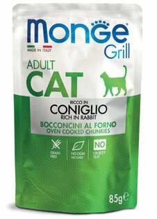 MONGE Grill Cat Adult Coniglio 85gr