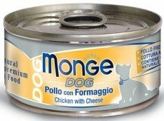 MONGE Natural Dog Pollo Formaggio 95gr