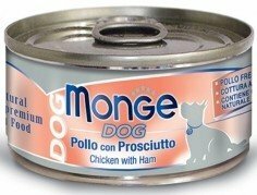 MONGE Natural Dog Pollo Prosciutto 95gr