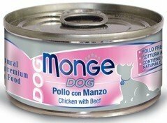 MONGE Natural Dog Pollo Manzo 95gr