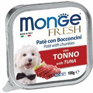 MONGE Fresh Cane Patè con Bocconcini Tonno 100gr