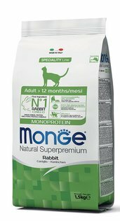 MONGE Cat Adult Coniglio 1,5Kg