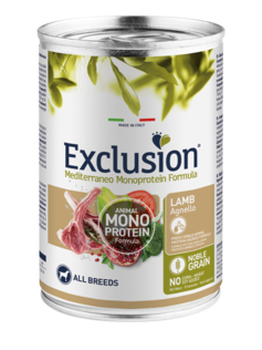 EXCLUSION Mediterraneo Monoproteico All Breed Adult Agnello 400gr
