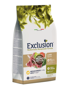 EXCLUSION Mediterraneo Medium Adult Agnello 3Kg