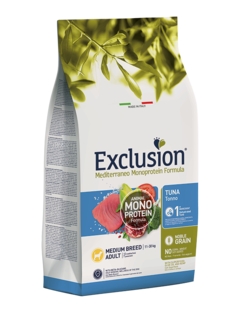 EXCLUSION Mediterraneo Medium Adult Tonno 3Kg