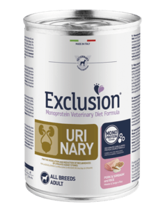 EXCLUSION Urinary All Breed Maiale, Sorgo e Riso 400gr