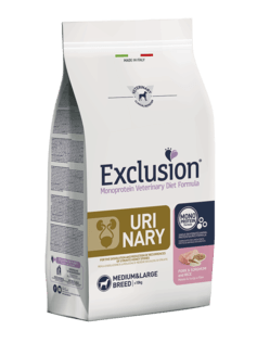 EXCLUSION Urinary Medium&Large Breed Maiale, Sorgo e Riso 2Kg