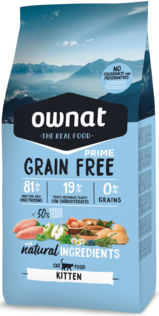 OWNAT Prime Kitten Grain Free Pollo e Tacchino 1Kg