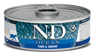 Farmina N&D Ocean Cat Adult Tonno e Gamberetti 80gr