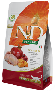 FARMINA N&D Gatto Pumpkin GF Neutered - Quaglia, Zucca e Melograno 5Kg