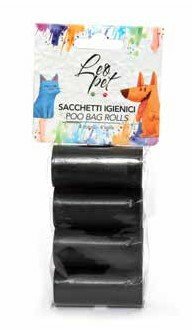 LEOPET Sacchetti Igienici Neri 4rolls