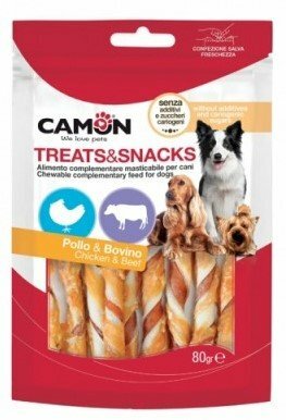 CAMON Snack Twist con Pollo e Manzo 80gr