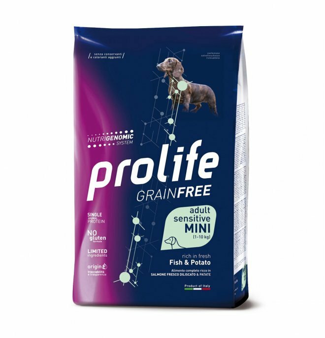 PROLIFE Cane Adult Mini Sensitive Grain free Pesce e Patate 2Kg