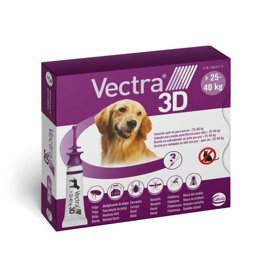 CEVA Vectra 3D Cane 25/40 kg (3 Pipette)