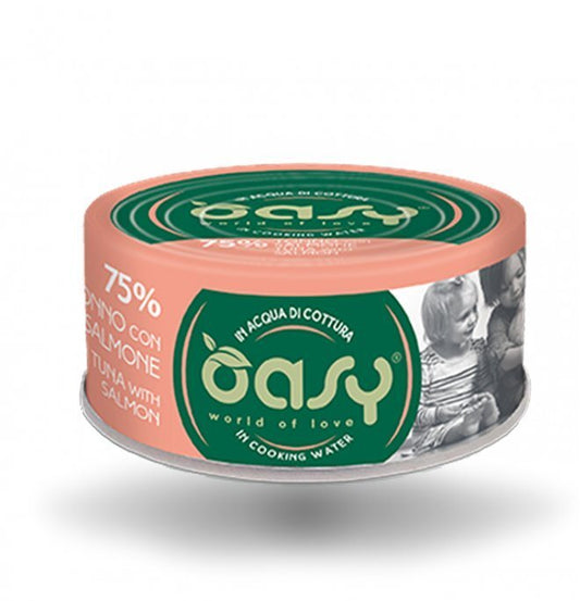 OASY Cat Natural Tonno con Salmone in Lattina 24x70gr