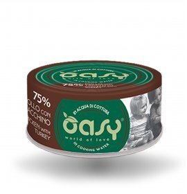 OASY Cat Natural Pollo con Tacchino More Love in Lattina 24x70gr