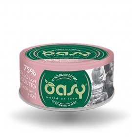 OASY Cat Natural Pollo con Prosciutto More Love in Lattina 24x70gr