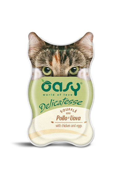 OASY Cat Delicatesse Soufflè con Pollo e Uova 18x85gr