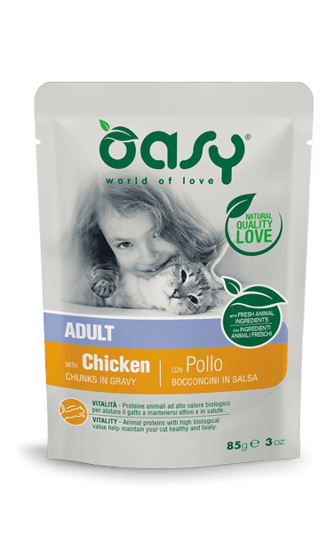 OASY Cat Adult Bocconcini in Salsa al Pollo 12x85gr