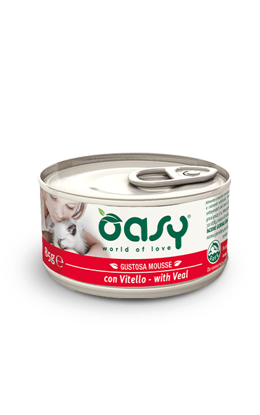 OASY Cat Mousse con Vitello Adult 85gr