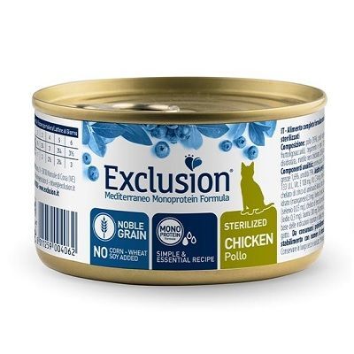 EXCLUSION Gatto Sterilised Pollo 24x85Gr