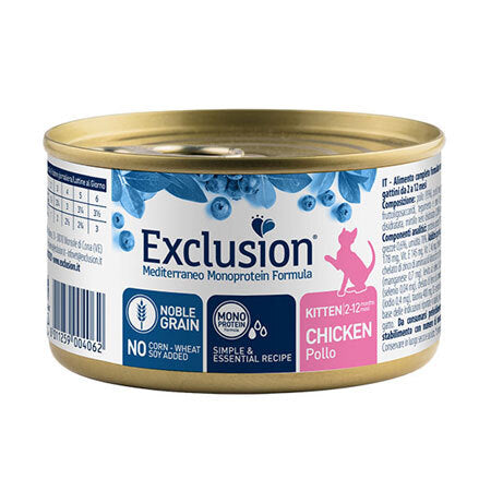 EXCLUSION Cat Kitten Pollo 85Gr