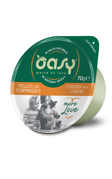 OASY Cat Cup Pollo con Formaggio 24x70Gr