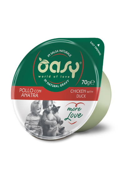 OASY Cat Cup Pollo con Anatra 24x70Gr