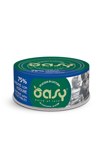 OASY Cat Natural Sardine con Verdure in Lattina 24x70Gr