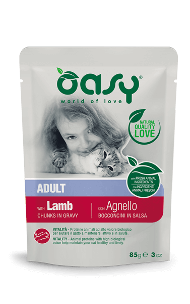 OASY Cat Adult Bocconicini in Salsa all'Agnello 12x85Gr