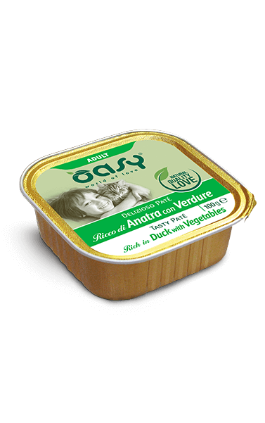 OASY Cat Adult Patè di Anatra con Verdure 16x100Gr