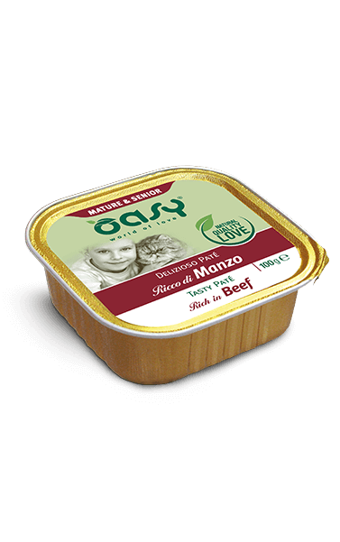 OASY Cat Adult Mature&Senior Patè di Manzo 16x100Gr