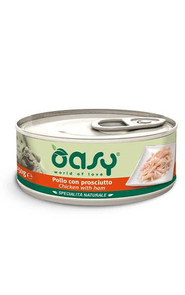 OASY Cane Pollo con Prosciutto al Naturale 24x150gr