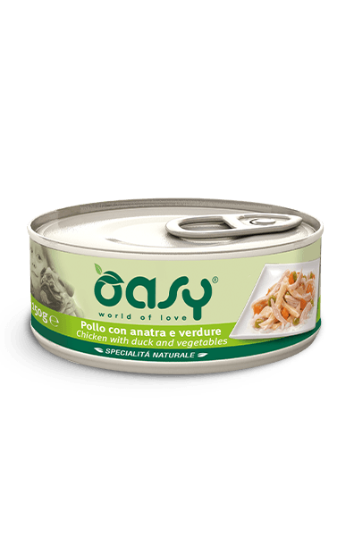 OASY Cane Pollo con Anatra e Verdure al Naturale 24x150gr