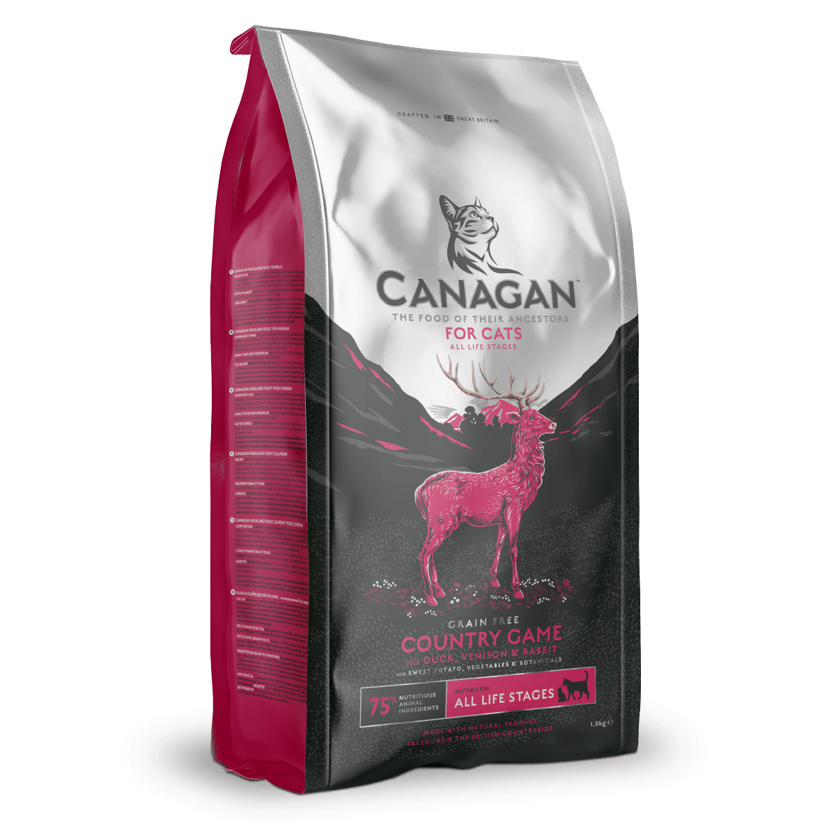 CANAGAN Gatto Country Game Selvaggina Grain Free 1,5Kg