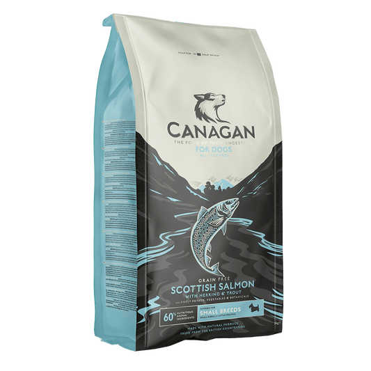 CANAGAN Cane Salmone Scozzese Grain Free per Cani Piccoli con Aringa e Trota