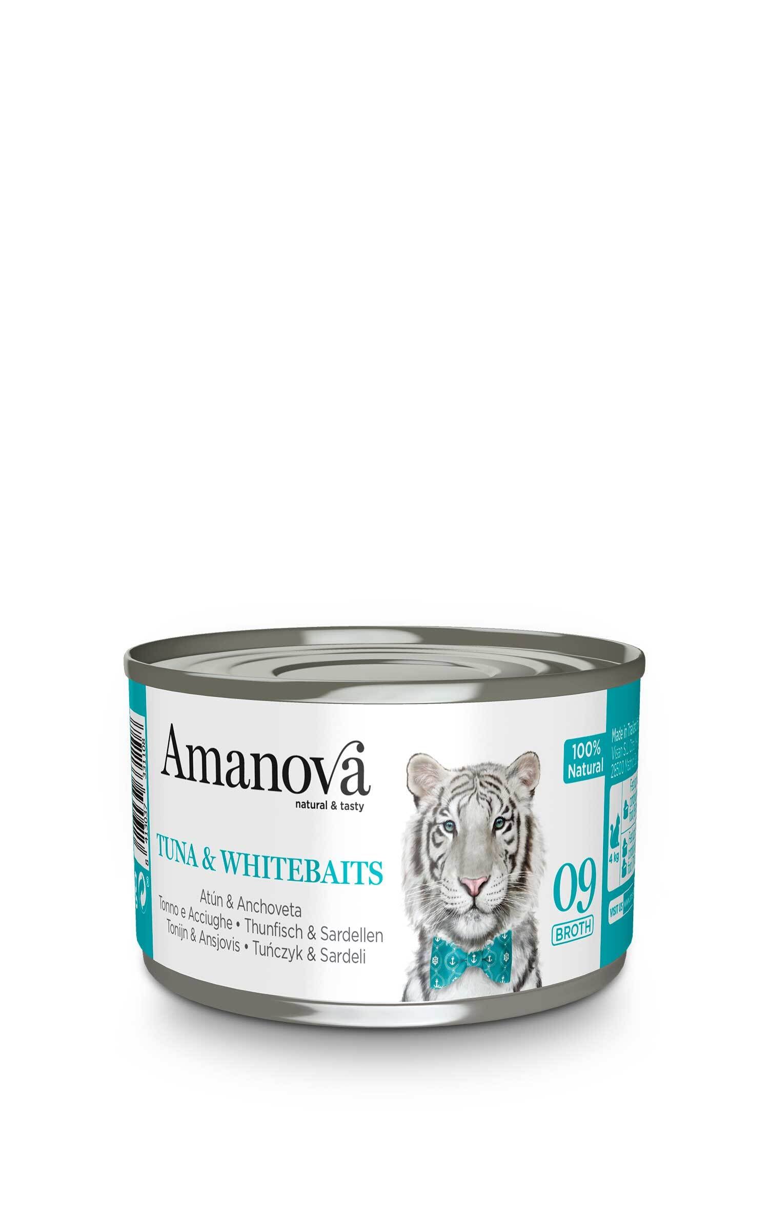 AMANOVA Gatto 09 Tonno e Acciughine in brodo 70gr