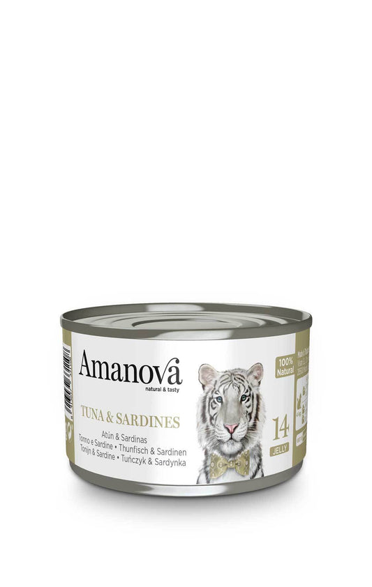 AMANOVA Gatto 14 Tonno e Sardine in gelatina 70gr