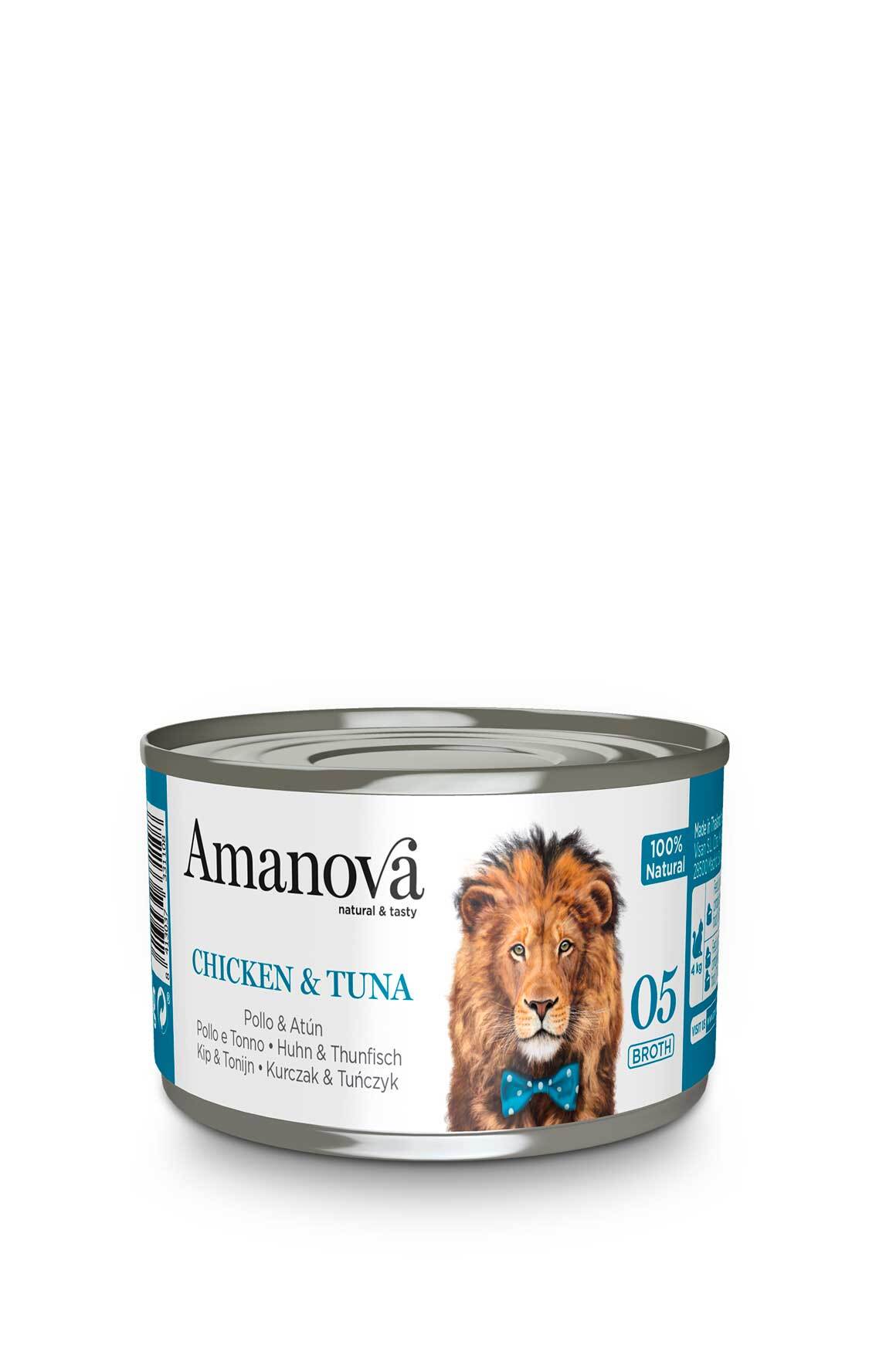 AMANOVA Gatto 05 Pollo e Tonno in brodo 70gr