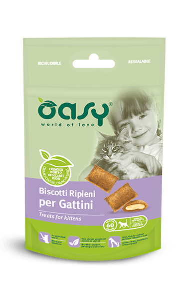 OASY Cat Biscotti Ripieni Kitten 60Gr