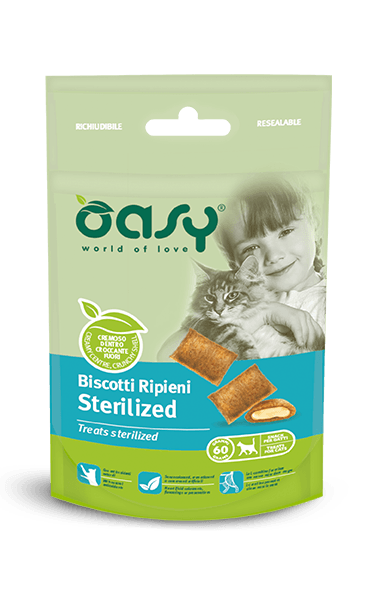 OASY Cat Biscotti Ripieni Sterilised 60Gr