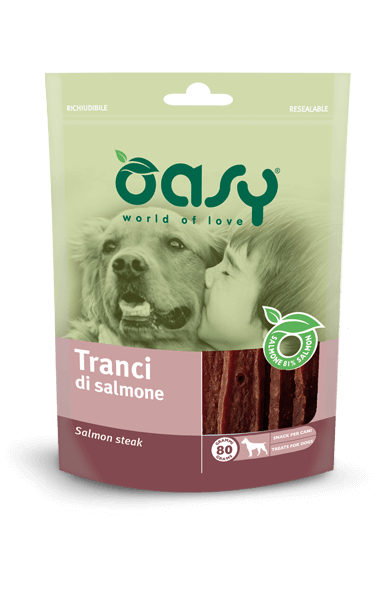 OASY Snack Cane Tranci di Salmone 100Gr